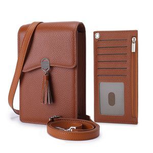 Small Crossbody Bags Leather Phone Shouler Bag With Credit Card :]